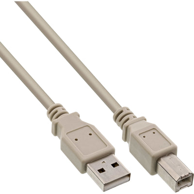 Inline Cable USB 2.0 Type a Male a Type B Male Beige 1M — image 1