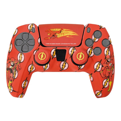 Fr-tec Set Of Silicone And Grips Flash Dualsense - Case Lisa And Aterciopelada - Agarre Mejorado With Logo — image 1