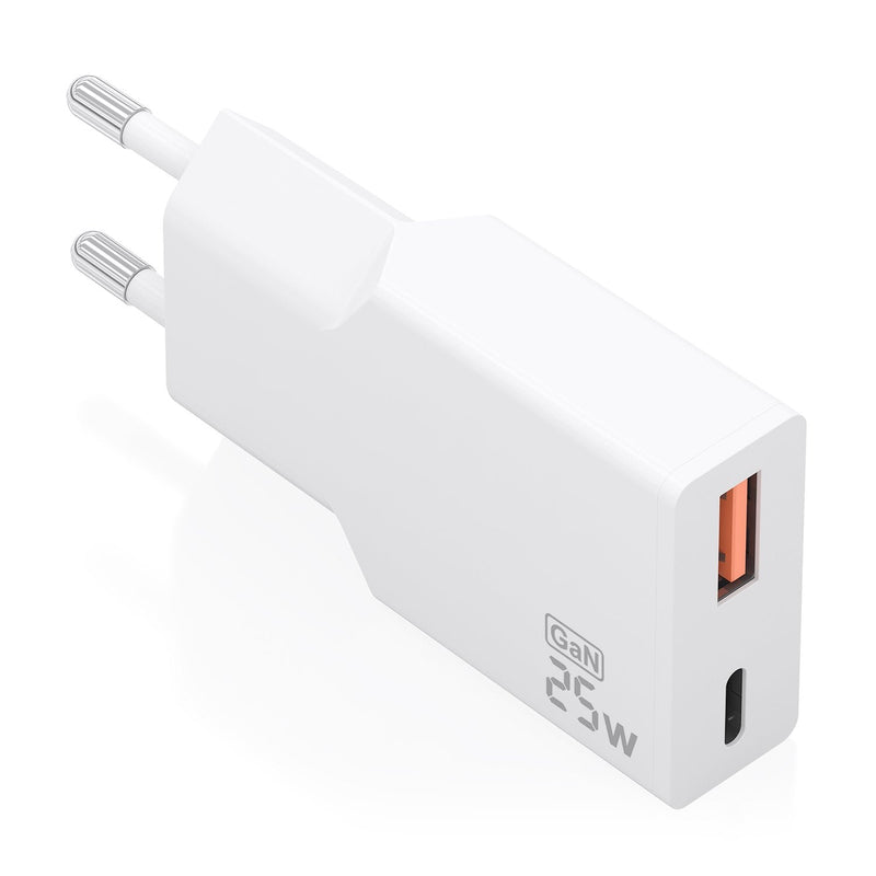 Aisens Wall Charger GaN A110-1000 1x USB Type-c 1x USB 25W White