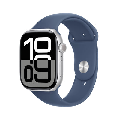 Apple Watch Series 10, Smartwatch Silver Aluminium 46 ??mm, Strap Deportiva Denim S/M MWWL3QF/a — image 1