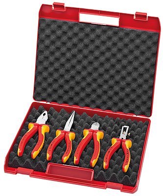 Knipex Set Of Pliers 00 20 15 Set Of Pinzas Red/Yellow Set Of Pliers Steel Polipropileno (pp), Red/Yellow 1, — image 1