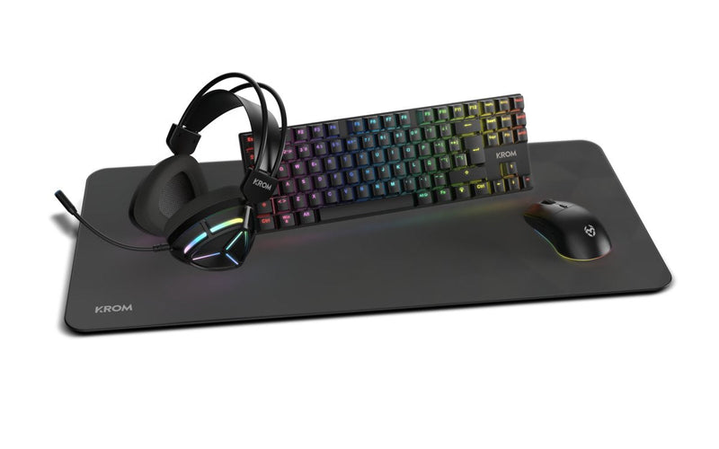Krom Klass Pcombo Gaming 4 1 RGB Black