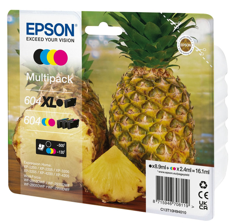 Epson Ink Multipack 4-COLOURS 604 XL Black