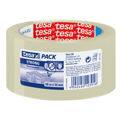 Tesa Tape Adhesiva Transparent Strong 66 Mt X 50MM Embalaje Low Ruido — image 1