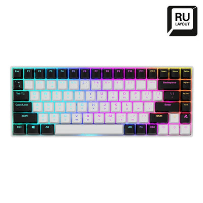 Sharkoon Skiller SGK50 S3, Keyboard Gaming White Distribución Ru, Yellow Gateron 4044951039678 — image 1