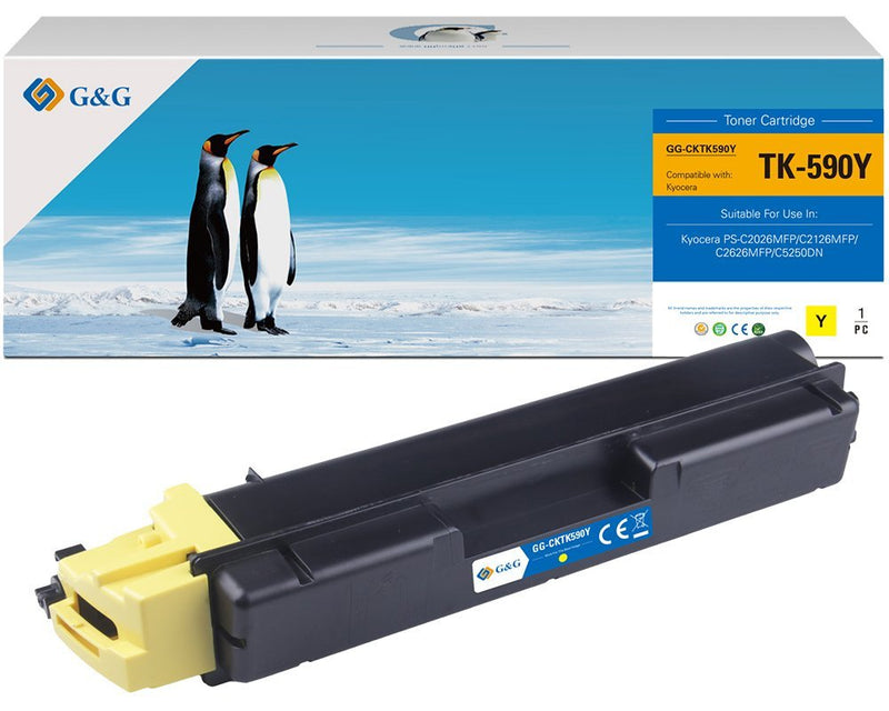 G&g Toner Compatible With Kyocera TK590Y/ 1T02KVANL0