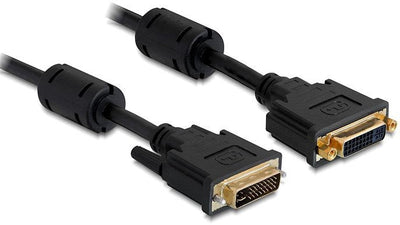 Delock Cable DVI(24 + 5) - DVI(24 + 5) M/H 1.00M Gold Black — image 1