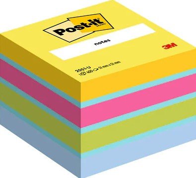 Notas Adhesivas Post-it Mini Bucket 51X51MM Yellow Ultra Compuesto Colours Yellow Pink Green And Blue 400HOJAS