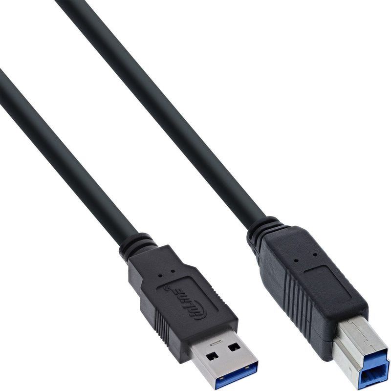 Inline USB 3.0 Cable Type a Male a Type B Male Black 1,5M