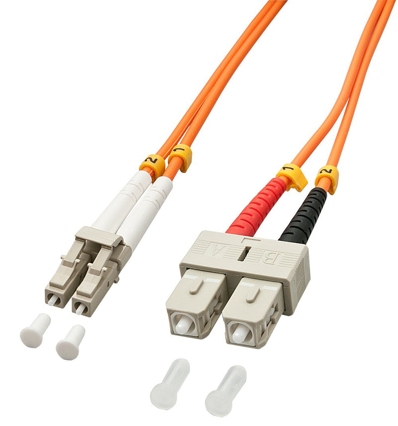 Lindy Lc/Sc 2M Cable Fibre Optic And Infiniband Multicolour Orange