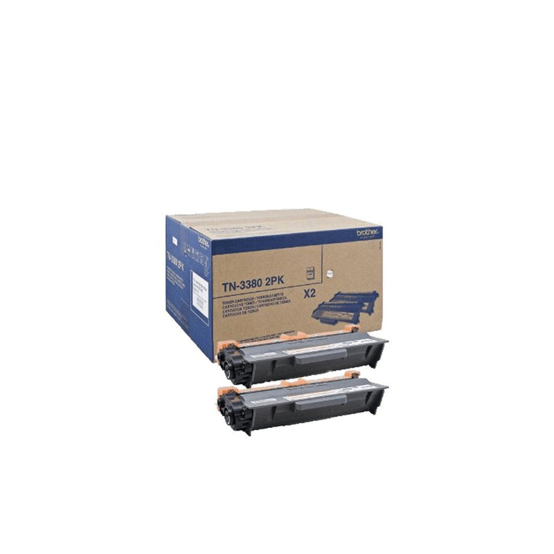 Brother Genuine Toner TN-3380TWIN Pack 2 Units Black