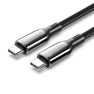 Vention USB Cable 2.0 Type-c 5A 100W Ctkbav USB Type-c Male USB Type-c Male 1.2M Black — image 1