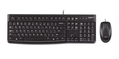 Logitech Keyboard Nórdico Desktop MK120 Mouse Included USB QWERTY Black — image 1
