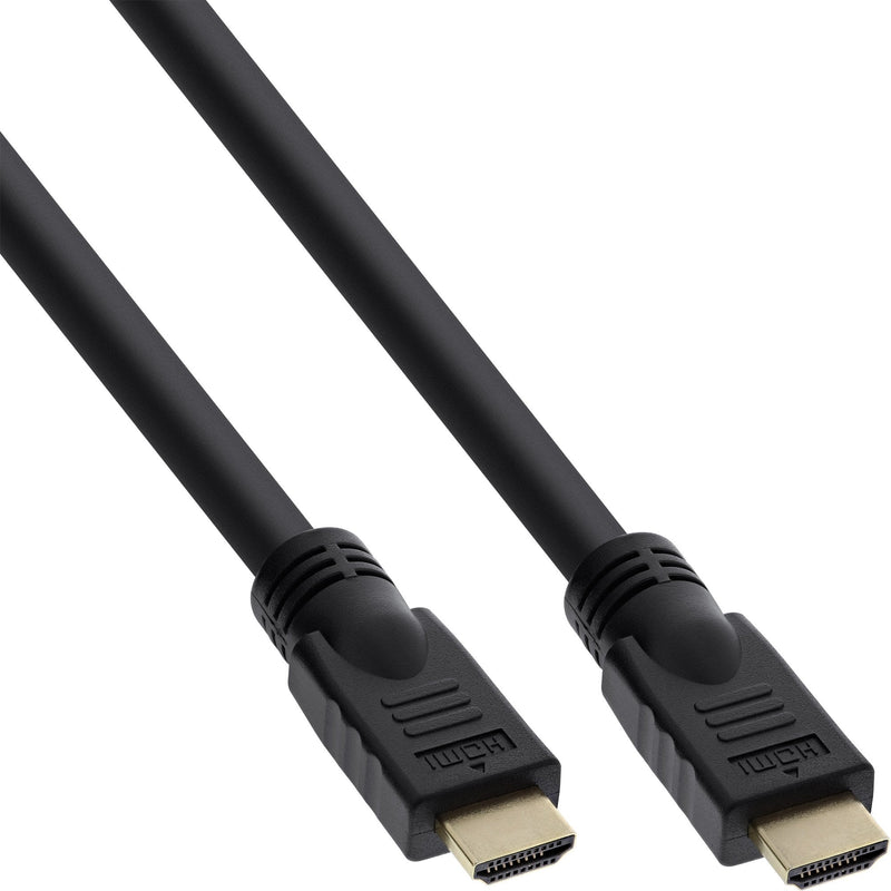 Inline HDMI Cable With Ethernet, 4K2K, M/M, Black Contactos Dorados, 10M