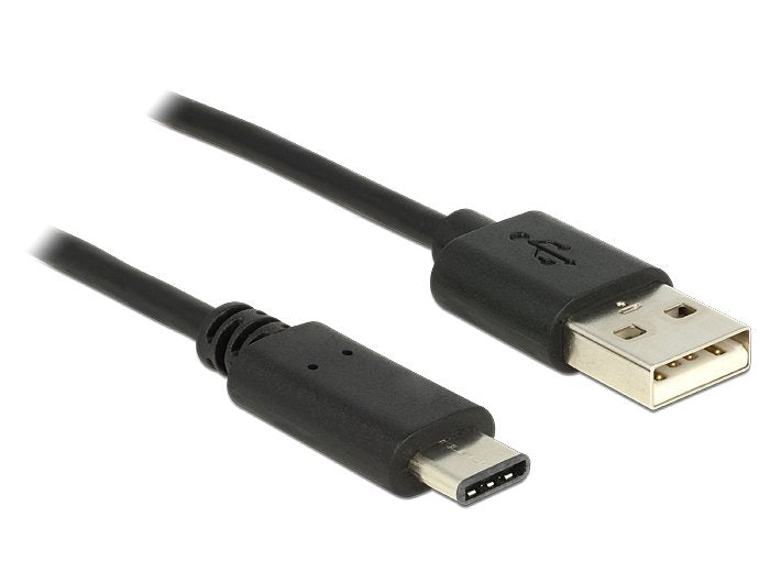 Delock USB Cable 2.0 Typ-a Male USB Type-c 2.0 Male 1,0M Black