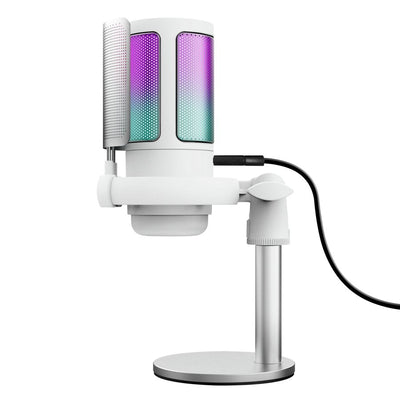 Trust Microphone Gxt 238W Auron Gaming USB Iluminacion LED Patron Cardioide Tripod White — image 1
