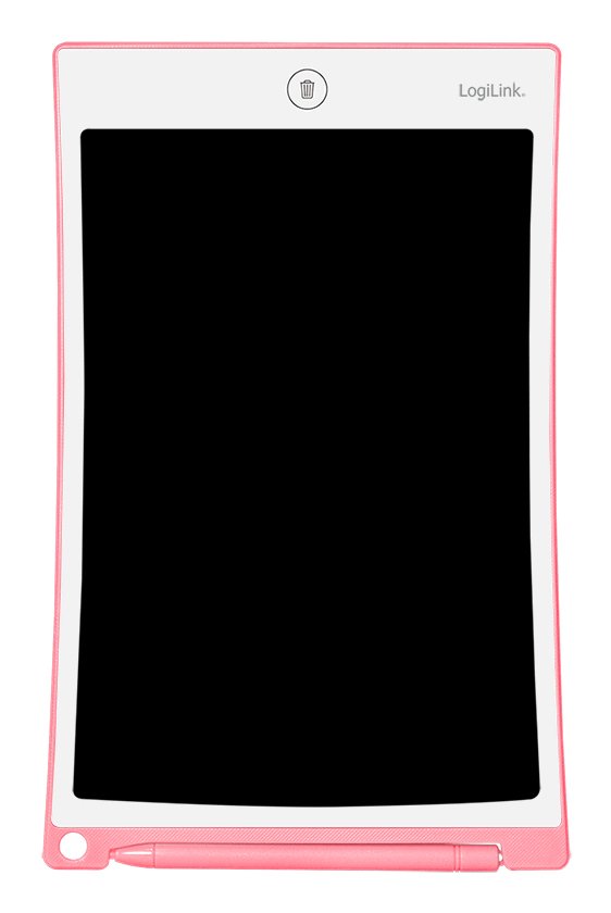 Logilink AA0181 - Whiteboard Kids (10, Borrable And Regrabable, No Daña Ojos, Colour Pink