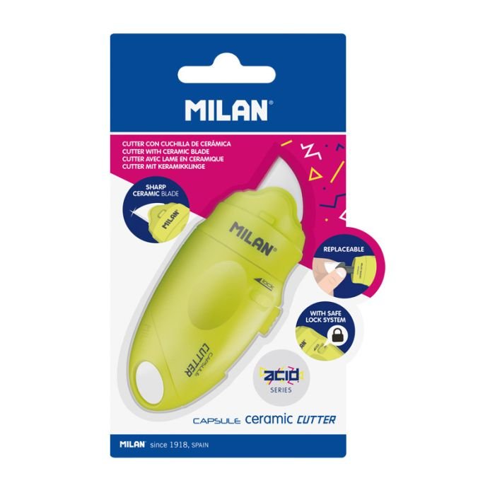 Milan Cutter Hoja Ceramic Capsule Serie Acid Blíster Yellow