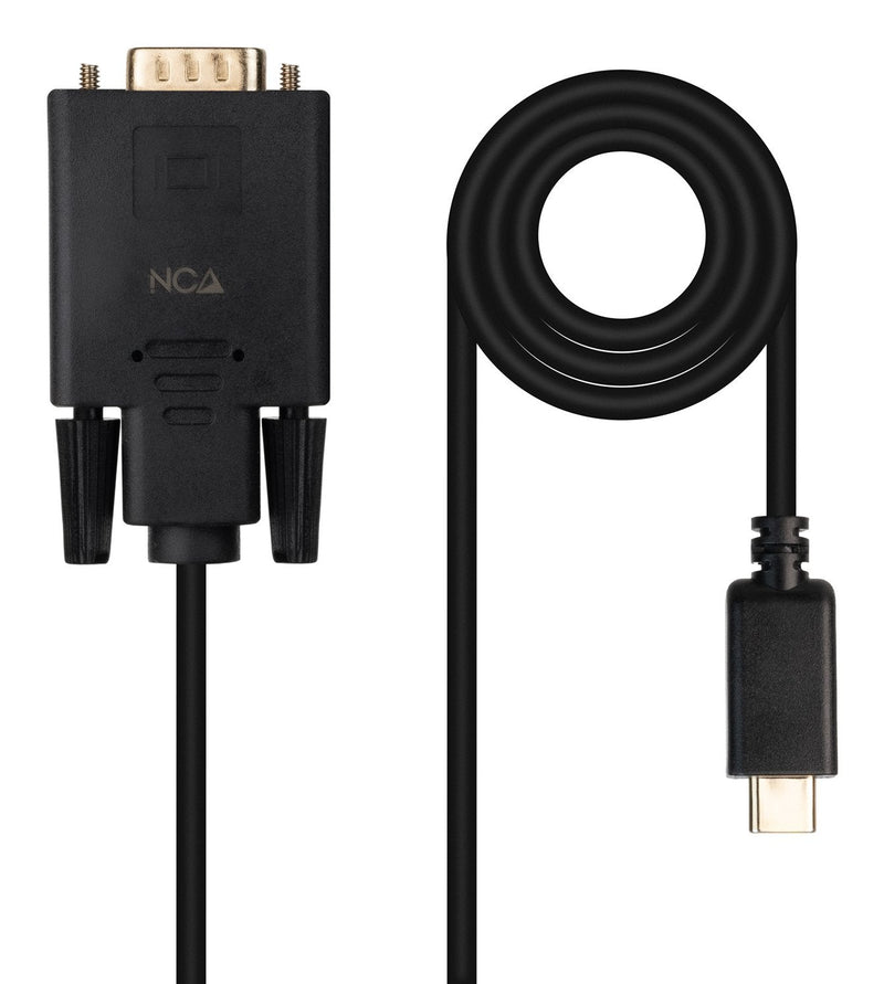 Nanocable Cable Converter USB-C a VGA - USB-C/M-HDB15/M - 1.8M - Black