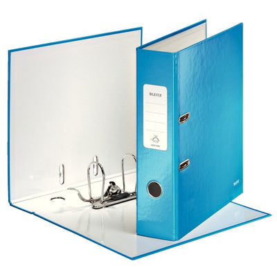 Leitz Ring Binder Carton Forrado Wow 180 Lomo 80MM A4 Blue Metalizado — image 1