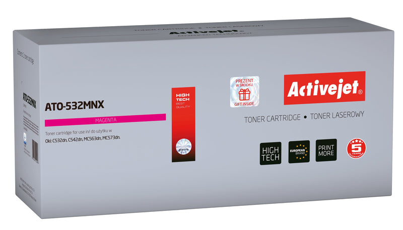 Activejet Toner ATO-532MNX (reemplazo Oki 46490606 - Supreme - 6000 Páginas - Magenta