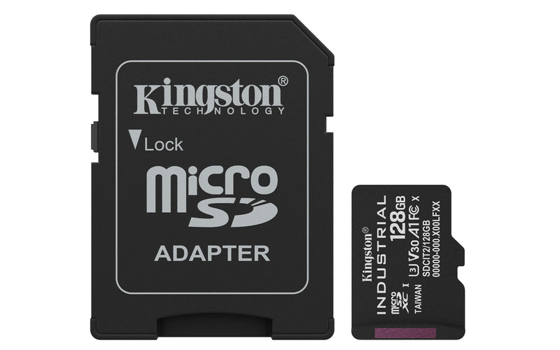 Kingston Card Ind. microSD + Adp 128GB Pslc