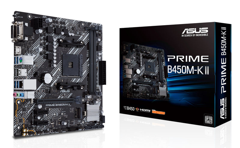 ASUS Motherboard AM4 Prime B450M-K Ii M-atx/2XDDR4/4XSATA6/2x USB 3.2/4x USB 2.0 90MB1600-M0EAY0