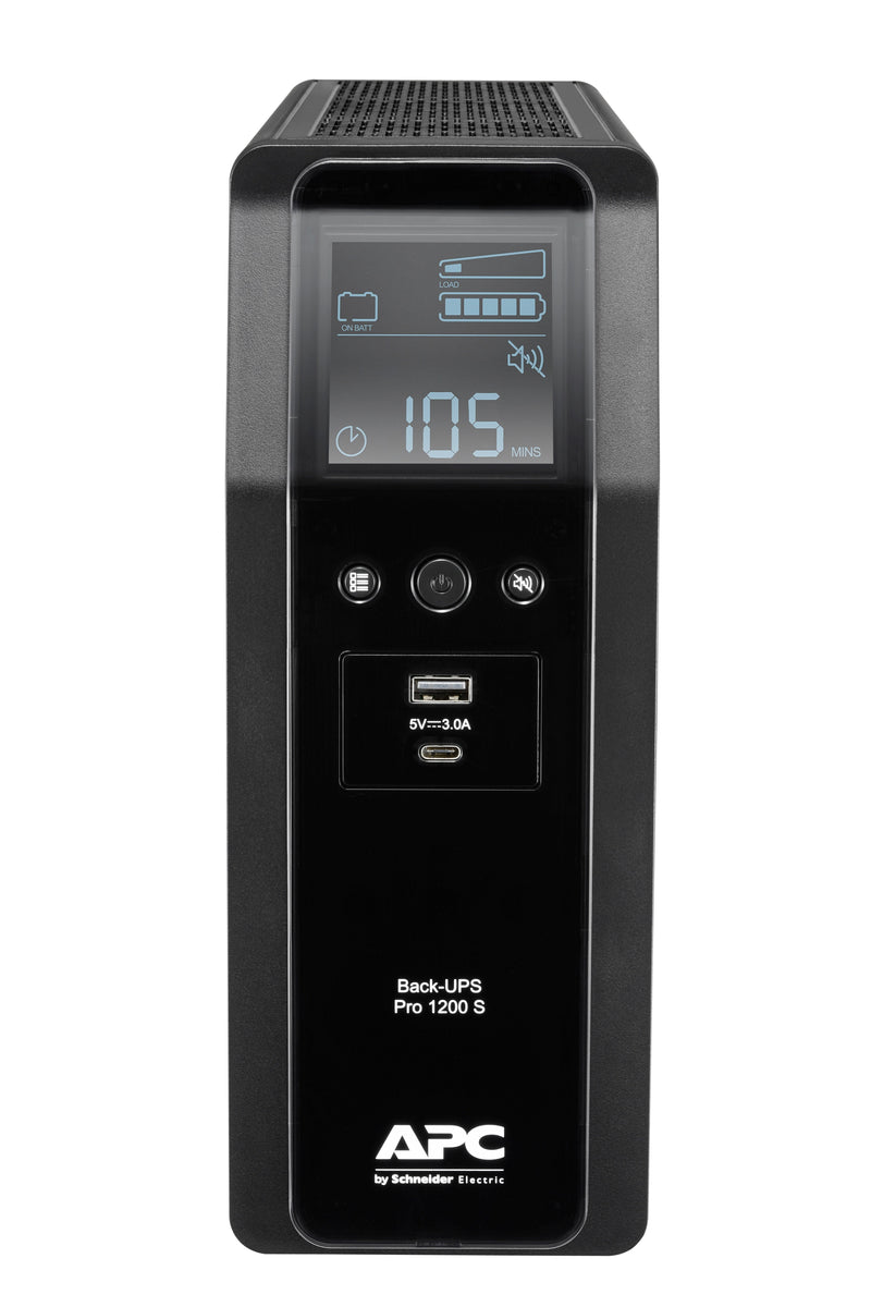 APC UPS BR1200SI Back UPS Pro Br 1200VA Sinewave 8XIEC Avr Screen LCD 1x USB-A 1x USB-C Formato Torr