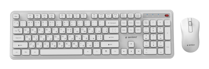 Gembird Keyboard + Mouse Wrl Cyrillic/Wh KBS-WPS-01-W-CYRL