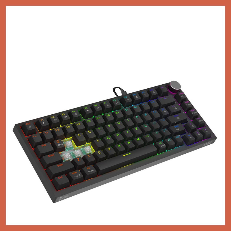 Savio Astral Black Jade Keyboard Set USB QWERTY Internacional Ee.uu. Black