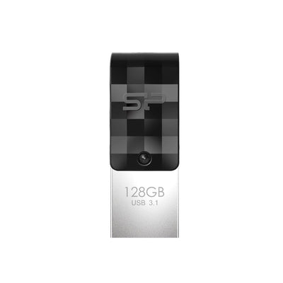 USB Flash Drive Silicone Power 128GB USB 3.1 + Typ C C31 Black — image 1