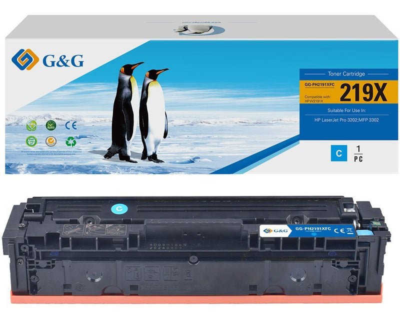 G&g Toner Compatible With HP 219X Cyan