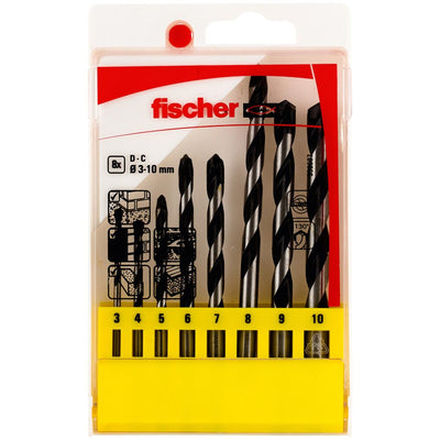 Fischer Pack 8 Drill Bits Percusion And 3/4/5/6/7/8/9/10 536607 — image 1