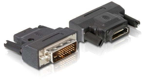 Delock Adapter DVI-25PIN Male HDMI Female With LED
