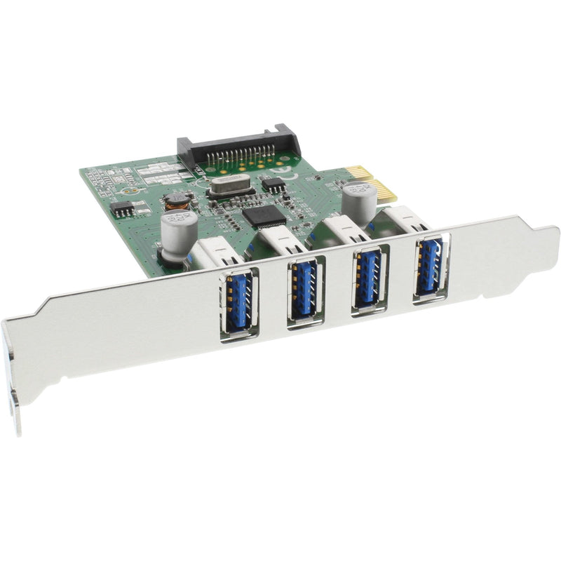 Inline Card USB 3.0 4 Ports PCIE Incl. Stand Perfil Low And Auxiliar 4 Pines. Poder