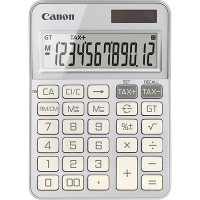 Canon KS-125KB Calculator Desktop 12 Dígitos Panel Solar Battery Silver — image 1
