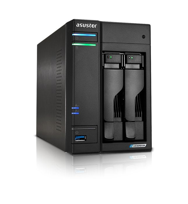 Asustor Server NAS Lockerstor AS6702T 2 Bahias 3.5 4 X M.2 NVMe Celeron N5105 Quad Jasper Lake 2.0GHZ 4GB 2X2.