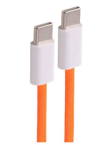 Shiverpeaks USB-C Cable Charging 2.0, 60W, Orange, Textil, 2,5M