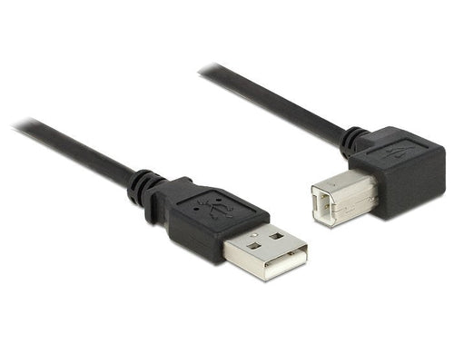 Delock USB Cable 2.0 Typ-a Male USB 2.0 Typ-b Male Angular 2M Black — image 1