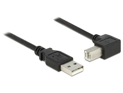 Delock Cable USB 2.0 Typ-a Plug USB 2.0 Typ-b Plug Gewinkelt 5M Black — image 1