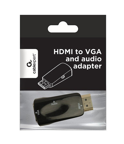Gembird Converter HDMI a VGA M/H + Jack 3.5 Audio Black V.1.4 Compatible — image 1