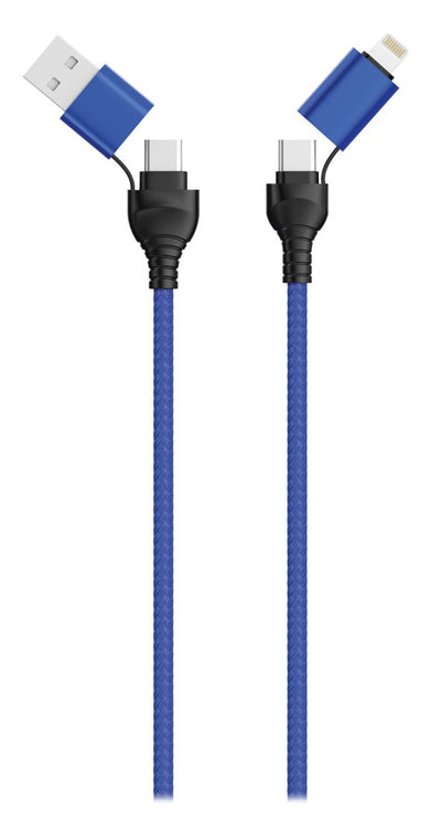 2GO Cable Datos USB / Type C 4IN1 Blue 120CM — image 1