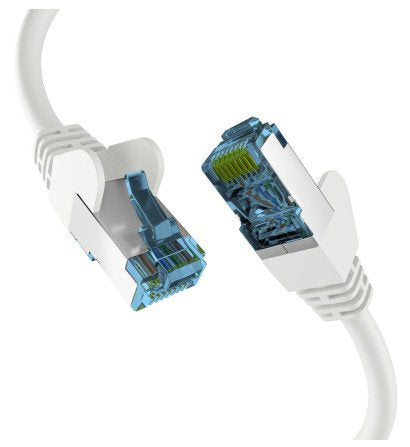 Efb RJ45 Network Cable With CAT.7 Rohcable White 0,5M