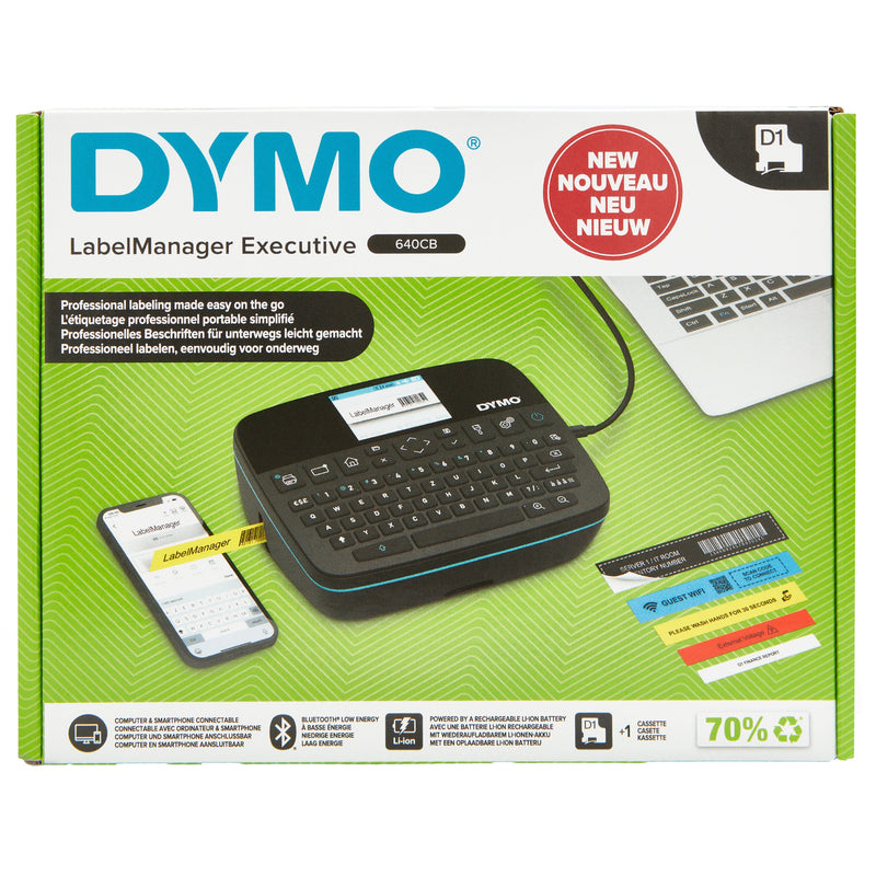 Dymo Labelmanager 640CB 6 9 12 19 24MM D1-BÄNDER Qwertz