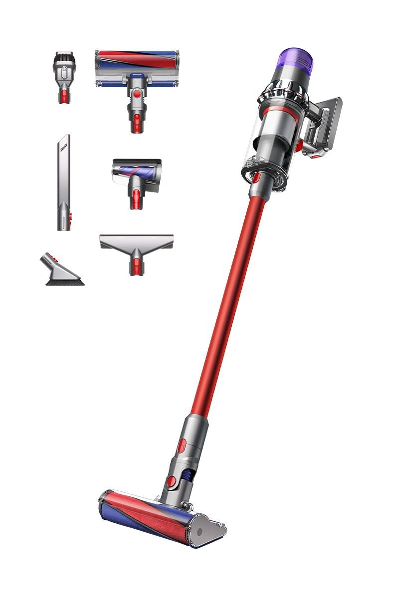 Dyson V11 Fluffy Aspiradora Mano Níquel, Red Without Bag