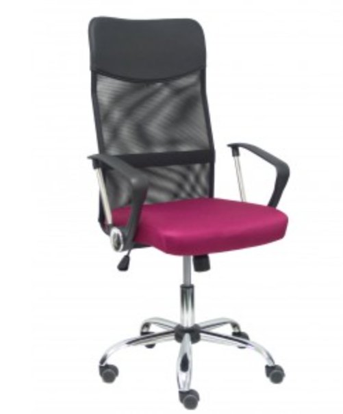 Chair Gontar Respaldo Mesh Black Asiento Granate