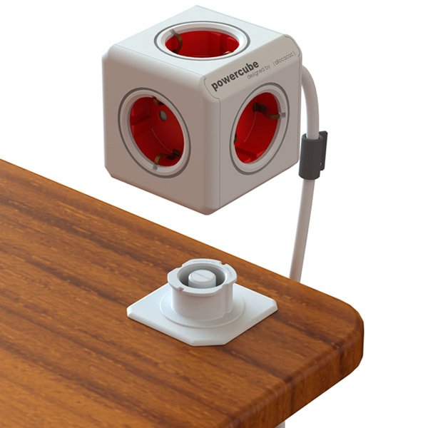 Allocacoc Powercube Extended Unit Distribución Power Ca 230V Connectors Output 5 (cee 7/4) Red Boston