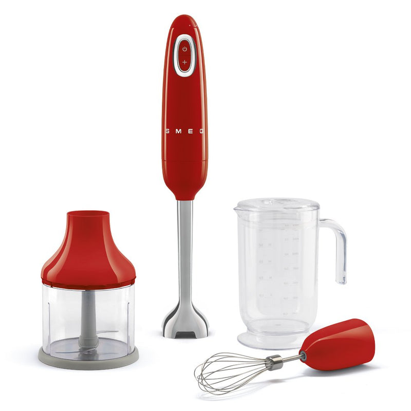 Smeg Blender Mano With Accesorios Estilo Years 50 Blue Red HBF03RDEU