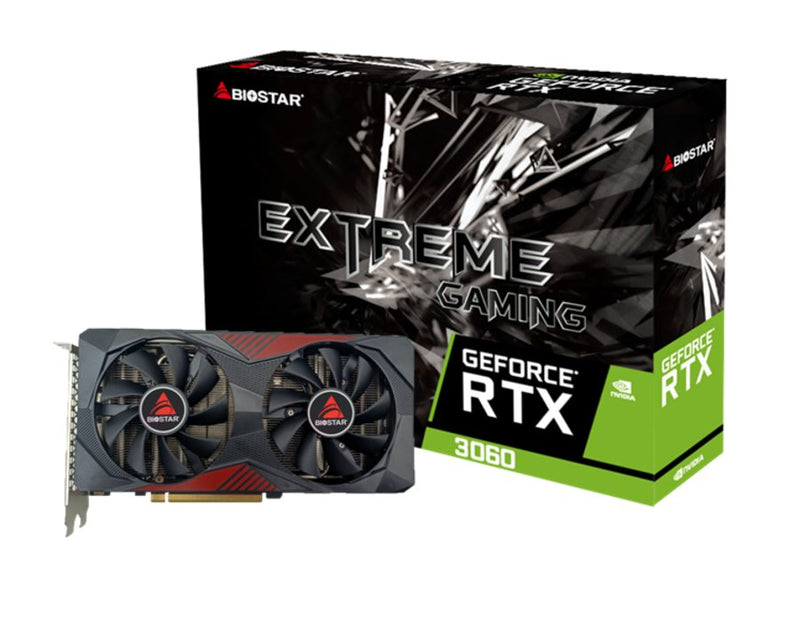 Biostar VGA GeForce RTX3060 12GB GDDR6 3DP 1.4A HDMI 192BITS Cuda 2584