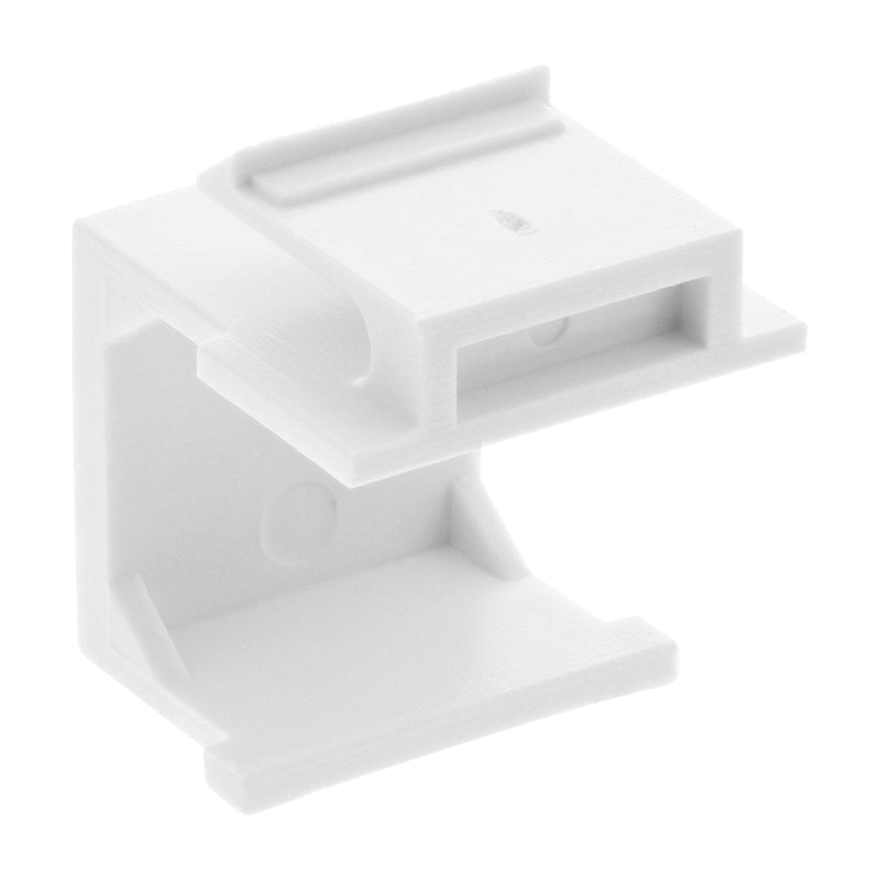 Inline Keystone Snap-in Cover Ciega Slot Módulo, White 10 Units